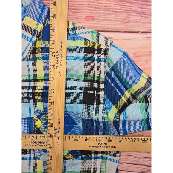 Aeropostale Mens Blue Plaid Button-Down Flannel Shirt Small Cotton - Picture 6 of 6